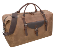 Premium Canvas Leather Duffel Bag | Velmora Leather Export